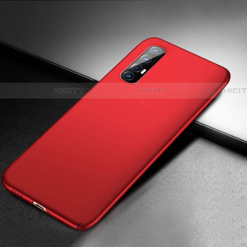 Funda Dura Plastico Rigida Carcasa Mate M04 para Oppo Reno3 Pro Rojo