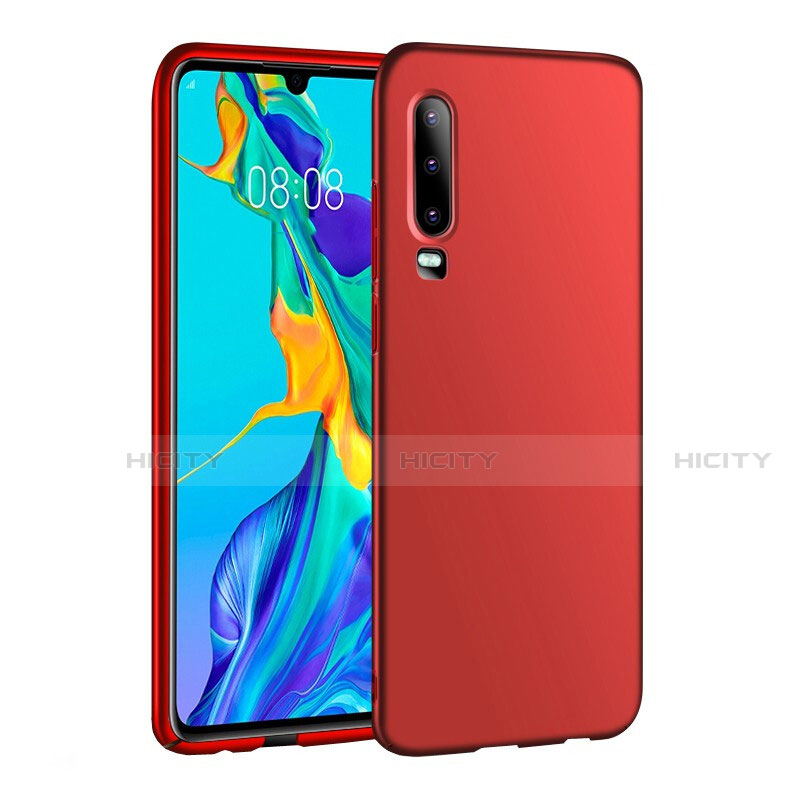 Funda Dura Plastico Rigida Carcasa Mate P01 para Huawei P30 Rojo