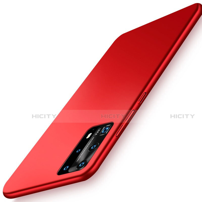 Funda Dura Plastico Rigida Carcasa Mate P01 para Huawei P40 Pro+ Plus Rojo