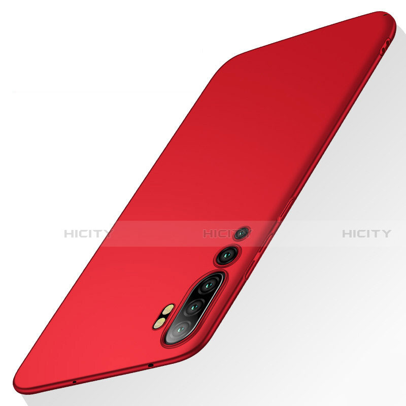 Funda Dura Plastico Rigida Carcasa Mate P01 para Xiaomi Mi Note 10 Rojo