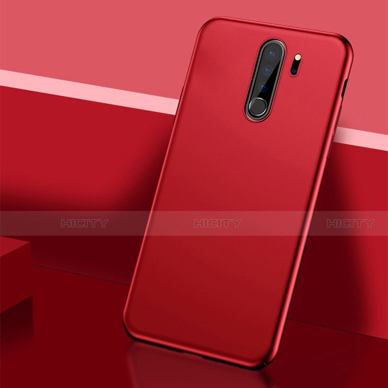Funda Dura Plastico Rigida Carcasa Mate P01 para Xiaomi Redmi Note 8 Pro Rojo