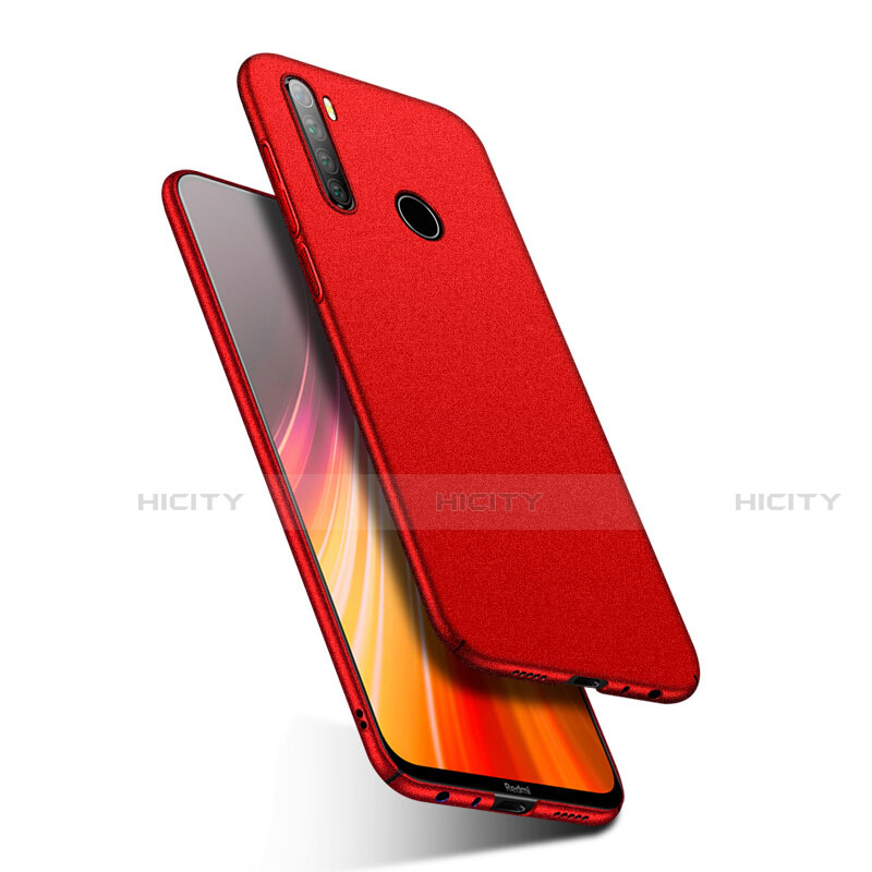 Funda Dura Plastico Rigida Carcasa Mate P03 para Xiaomi Redmi Note 8 (2021) Rojo