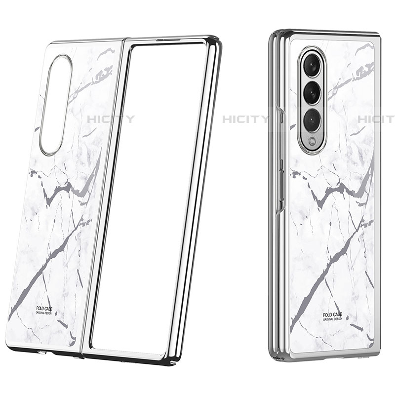 Funda Dura Plastico Rigida Carcasa Mate P08 para Samsung Galaxy Z Fold4 5G Blanco