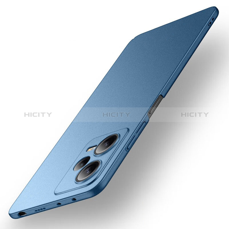 Funda Dura Plastico Rigida Carcasa Mate para Xiaomi Redmi Note 12 5G Azul