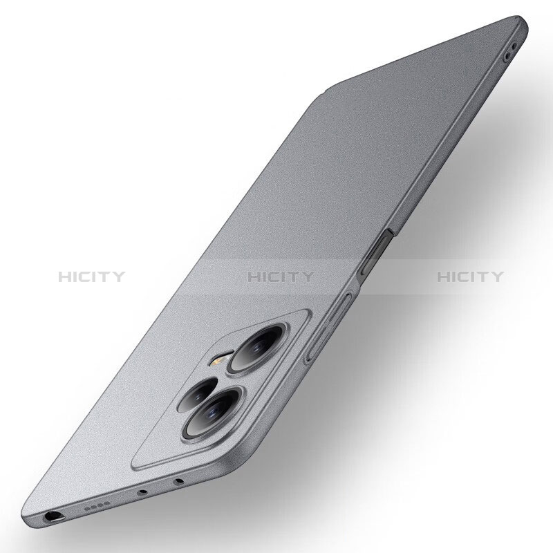 Funda Dura Plastico Rigida Carcasa Mate para Xiaomi Redmi Note 12 5G Gris