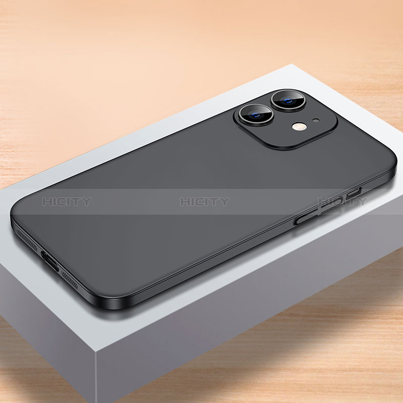 Funda Dura Plastico Rigida Carcasa Mate QC1 para Apple iPhone 12 Mini Negro