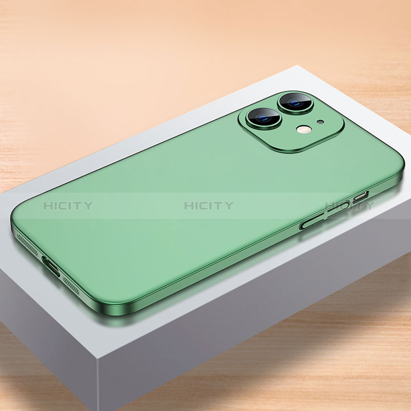 Funda Dura Plastico Rigida Carcasa Mate QC1 para Apple iPhone 12 Verde