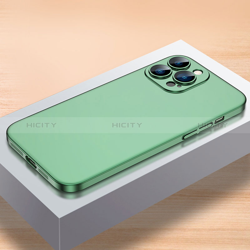 Funda Dura Plastico Rigida Carcasa Mate QC1 para Apple iPhone 13 Pro Verde