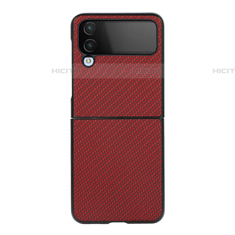 Funda Dura Plastico Rigida Carcasa Mate R01 para Samsung Galaxy Z Flip4 5G Rojo