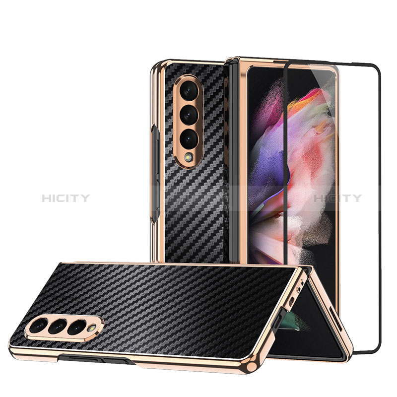 Funda Dura Plastico Rigida Carcasa Mate R05 para Samsung Galaxy Z Fold3 5G Negro