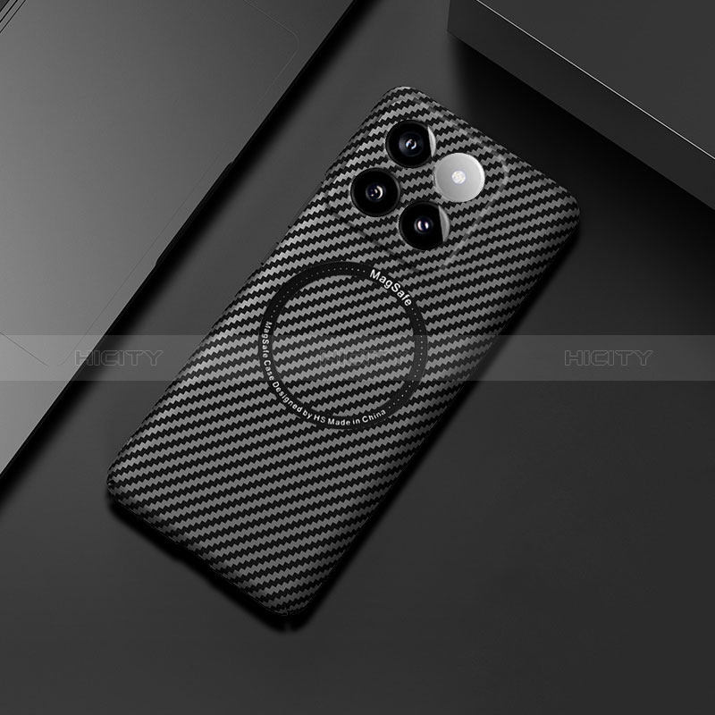 Funda Dura Plastico Rigida Carcasa Mate Twill con Mag-Safe Magnetic para Xiaomi Mi 14 Pro 5G Negro