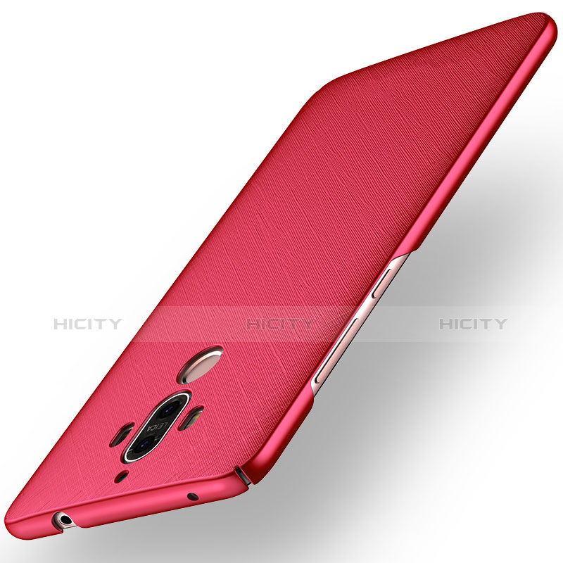 Funda Dura Plastico Rigida Carcasa Mate Twill para Huawei Mate 9 Rojo