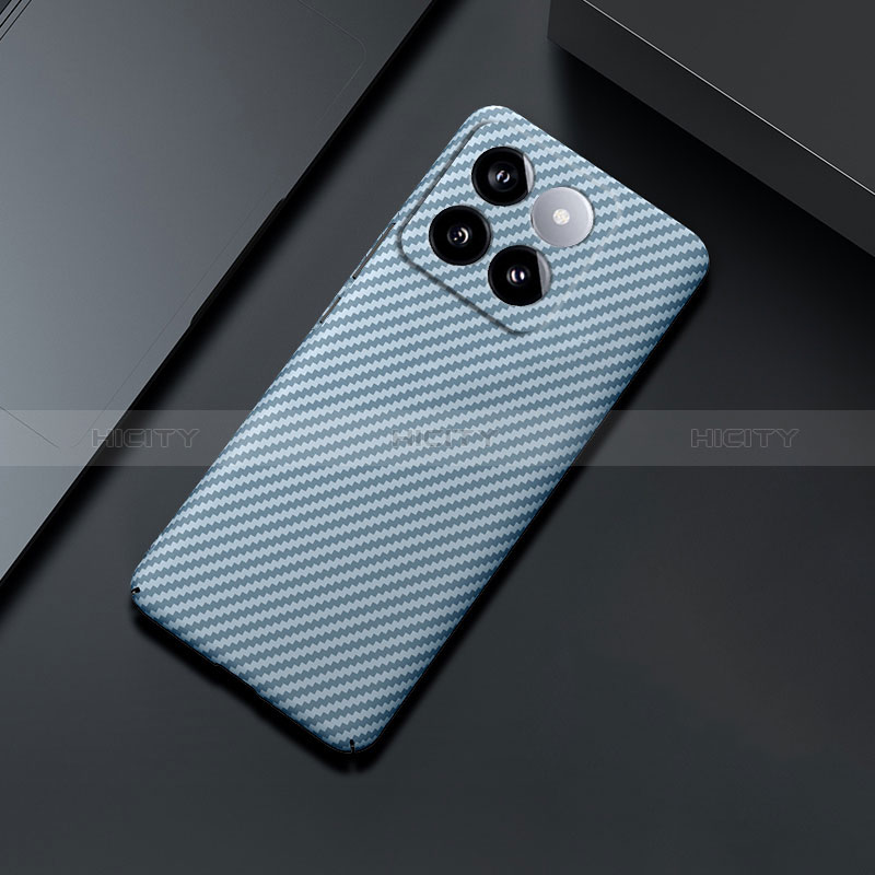 Funda Dura Plastico Rigida Carcasa Mate Twill para Xiaomi Mi 14 Pro 5G Azul Cielo