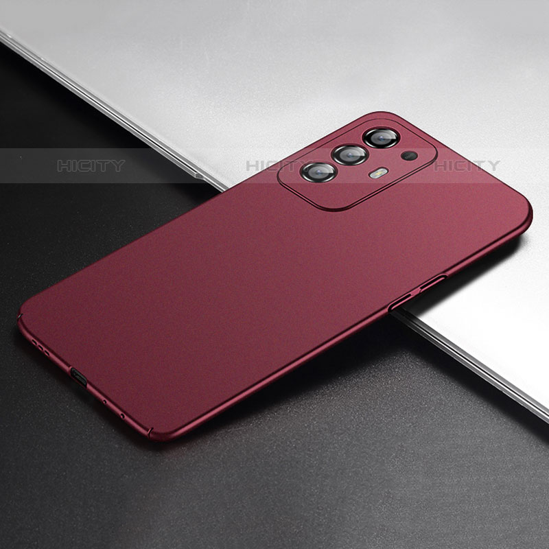 Funda Dura Plastico Rigida Carcasa Mate YK1 para Oppo A95 5G Rojo