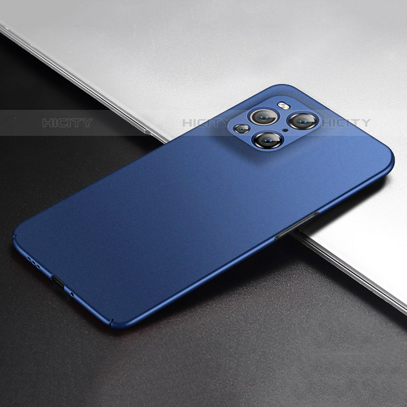 Funda Dura Plastico Rigida Carcasa Mate YK5 para Oppo Find X3 Pro 5G Azul