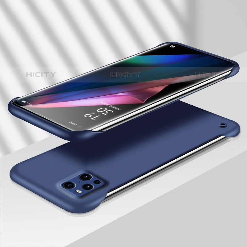 Funda Dura Plastico Rigida Carcasa Mate YK7 para Oppo Find X3 Pro 5G Azul