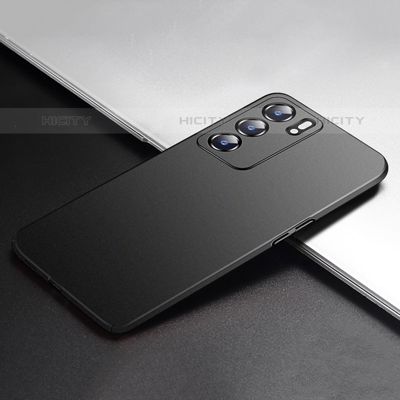 Funda Dura Plastico Rigida Carcasa Mate YK7 para Oppo Reno6 Pro 5G India Negro