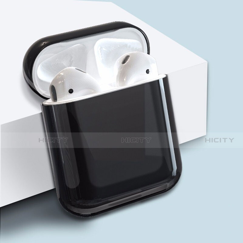 Funda Dura Plastico Rigida Carcasa para AirPods Carcasa de Carga Mate Negro