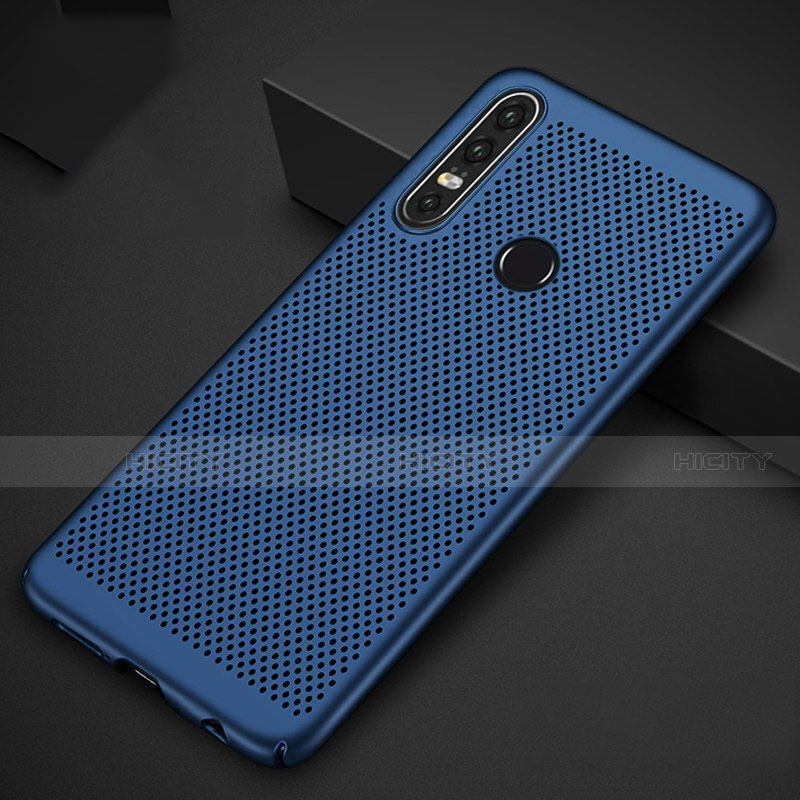 Funda Dura Plastico Rigida Carcasa Perforada P01 para Huawei P30 Lite New Edition Azul