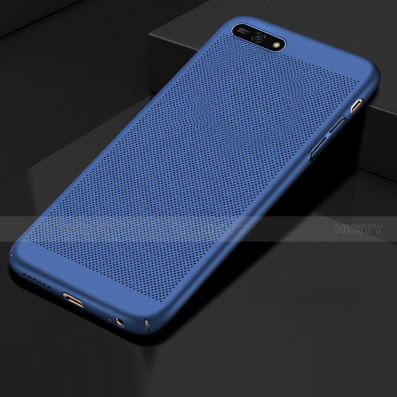 Funda Dura Plastico Rigida Carcasa Perforada para Huawei Enjoy 8e Azul