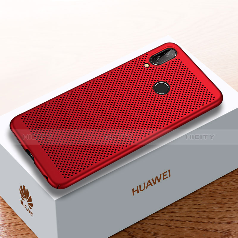 Funda Dura Plastico Rigida Carcasa Perforada para Huawei Enjoy 9 Plus Rojo