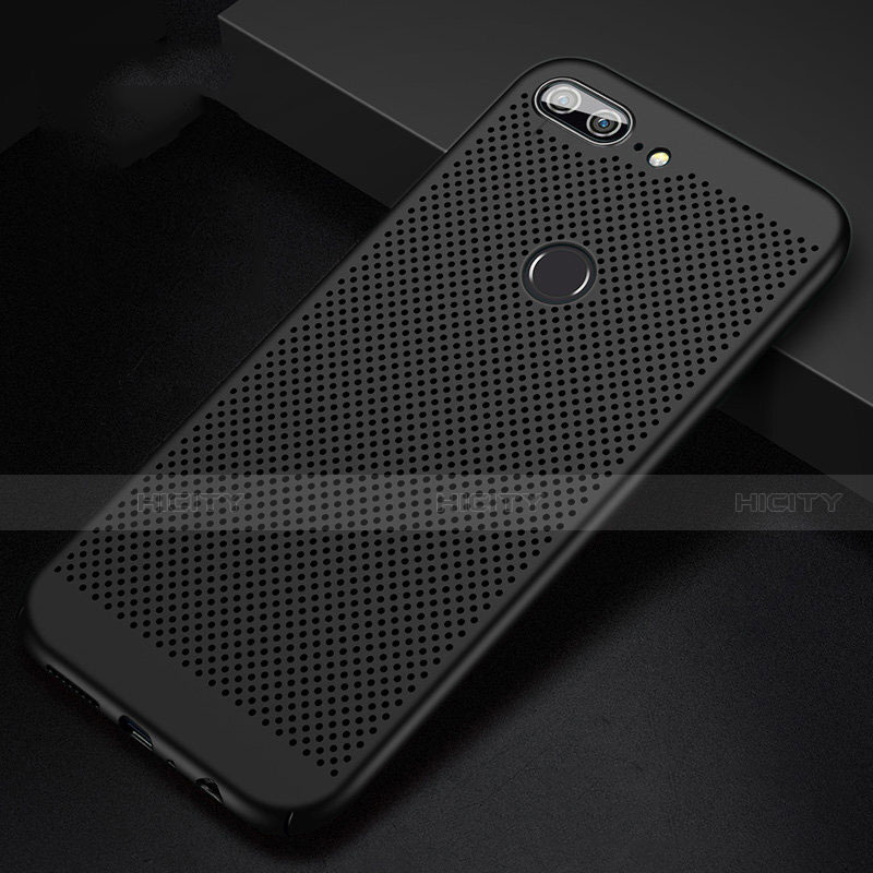 Funda Dura Plastico Rigida Carcasa Perforada para Huawei Honor 9 Lite Negro