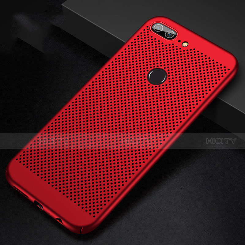 Funda Dura Plastico Rigida Carcasa Perforada para Huawei Honor 9 Lite Rojo
