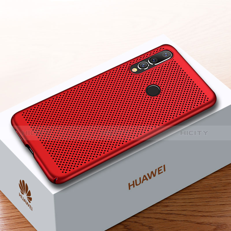 Funda Dura Plastico Rigida Carcasa Perforada para Huawei Nova 4 Rojo