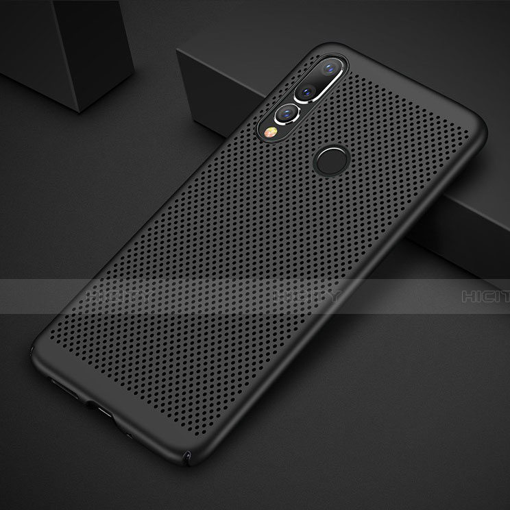 Funda Dura Plastico Rigida Carcasa Perforada para Huawei Nova 4e Negro