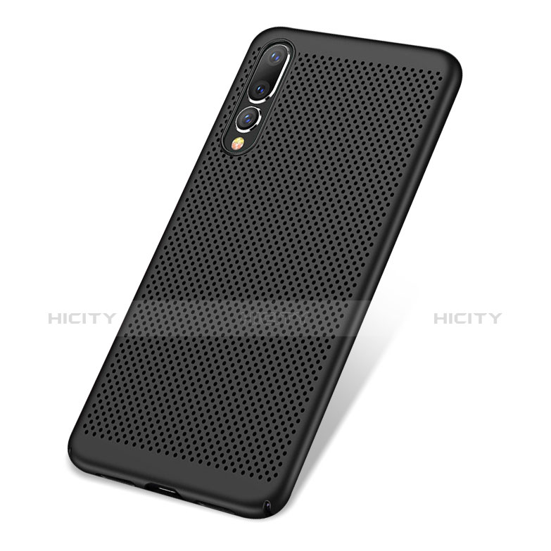 Funda Dura Plastico Rigida Carcasa Perforada para Huawei P20 Pro Negro