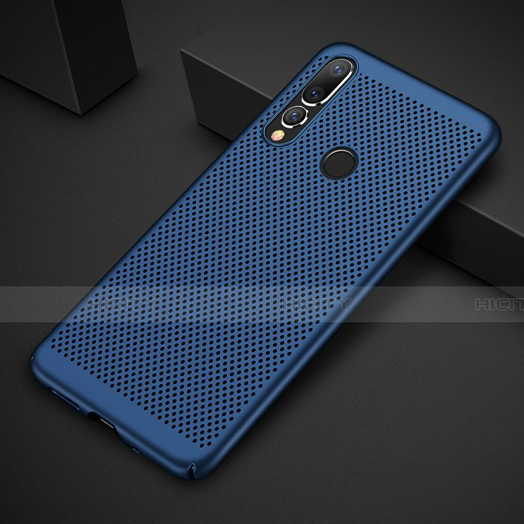 Funda Dura Plastico Rigida Carcasa Perforada para Huawei P30 Lite New Edition Azul
