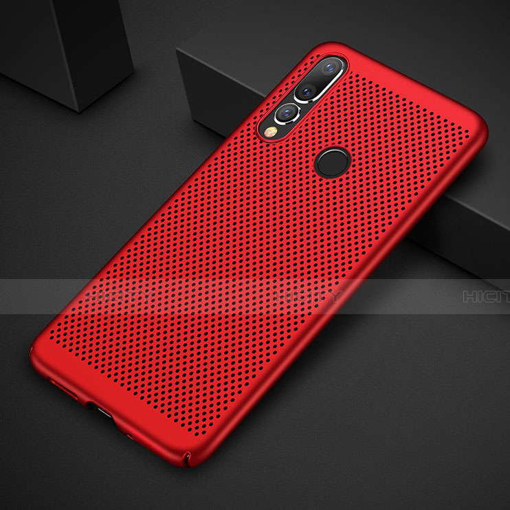 Funda Dura Plastico Rigida Carcasa Perforada para Huawei P30 Lite New Edition Rojo