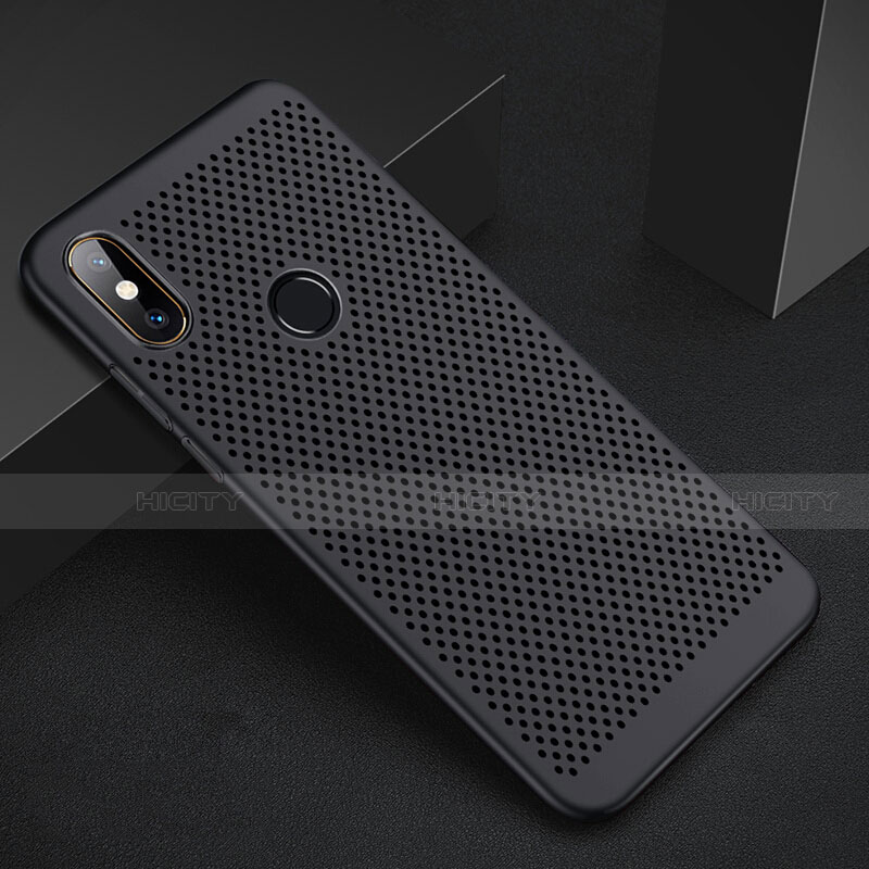 Funda Dura Plastico Rigida Carcasa Perforada para Xiaomi Redmi 6 Pro Negro