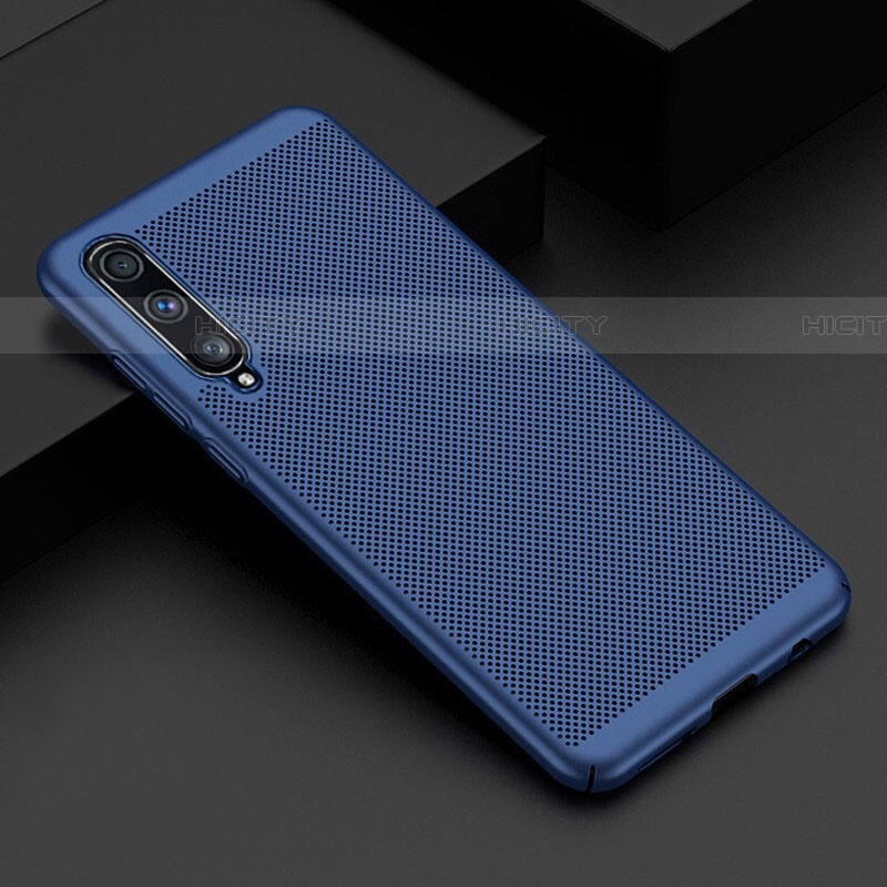 Funda Dura Plastico Rigida Carcasa Perforada W01 para Samsung Galaxy A70 Azul