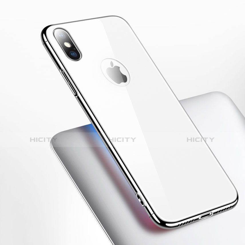 Funda Dura Plastico Rigida Espejo para Apple iPhone Xs Max Blanco