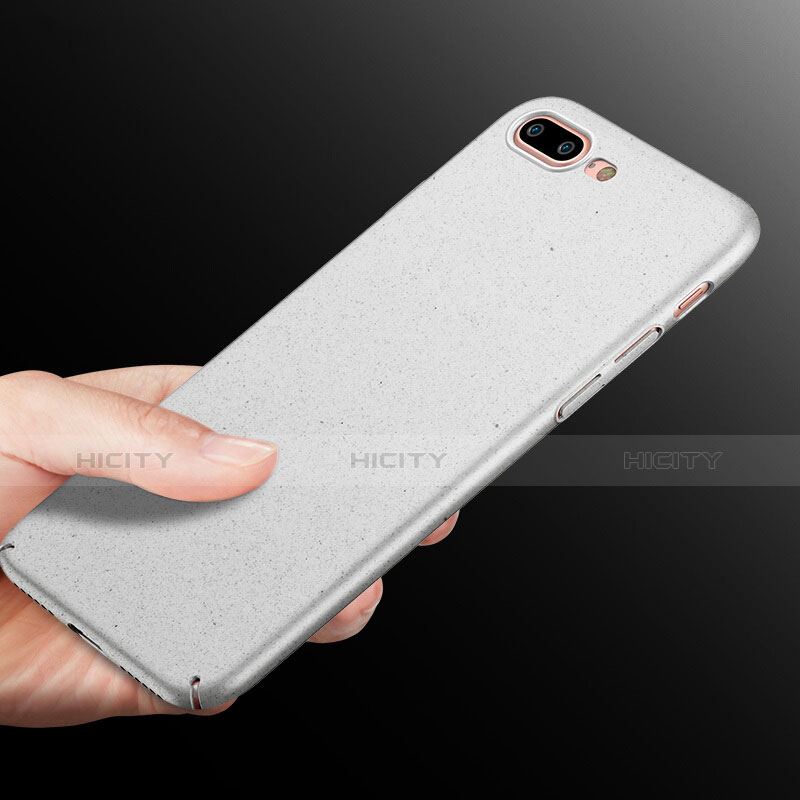 Funda Dura Plastico Rigida Fino Arenisca para Apple iPhone 8 Plus Blanco