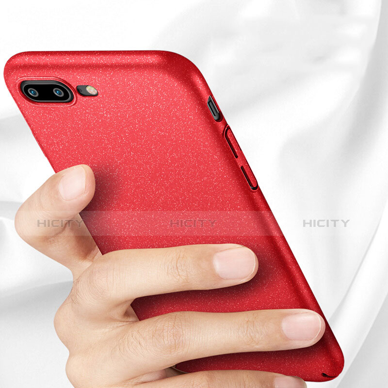 Funda Dura Plastico Rigida Fino Arenisca para Apple iPhone 8 Plus Rojo