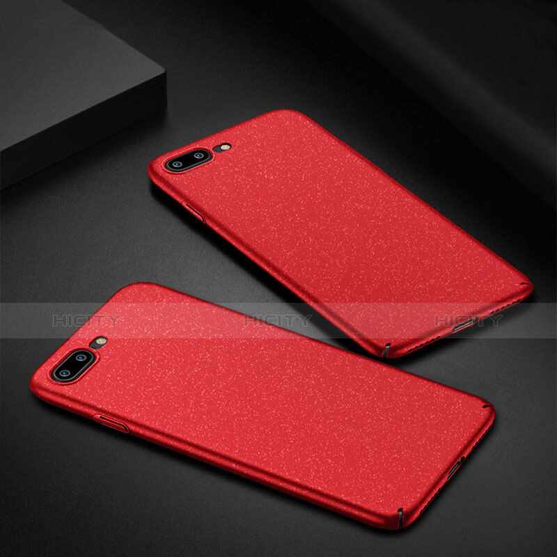 Funda Dura Plastico Rigida Fino Arenisca para Apple iPhone 8 Plus Rojo