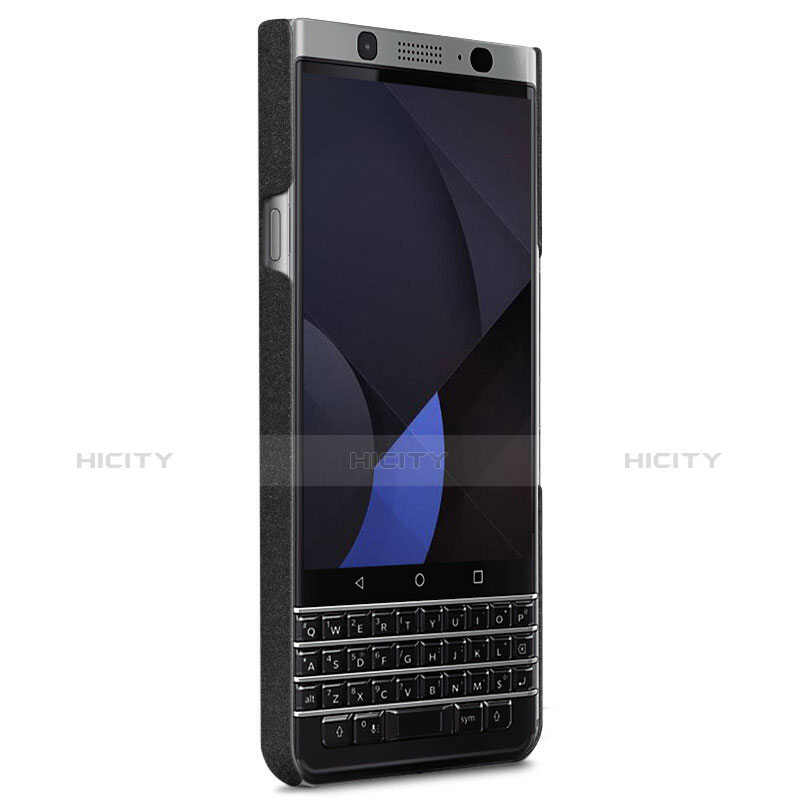 Funda Dura Plastico Rigida Fino Arenisca para Blackberry KEYone Negro