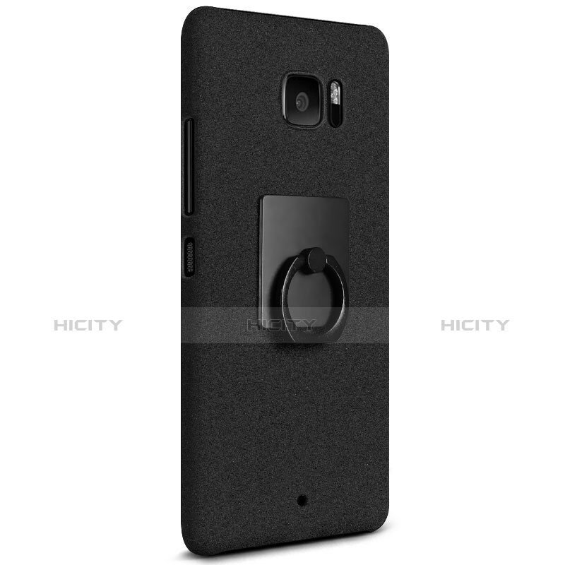 Funda Dura Plastico Rigida Fino Arenisca para HTC U Ultra Negro