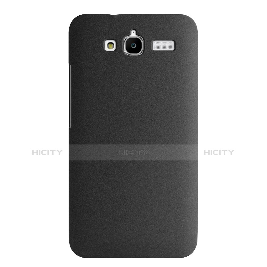 Funda Dura Plastico Rigida Fino Arenisca para Huawei Ascend GX1 Negro