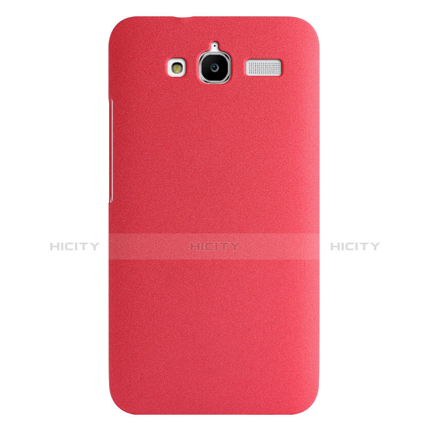 Funda Dura Plastico Rigida Fino Arenisca para Huawei Ascend GX1 Rojo