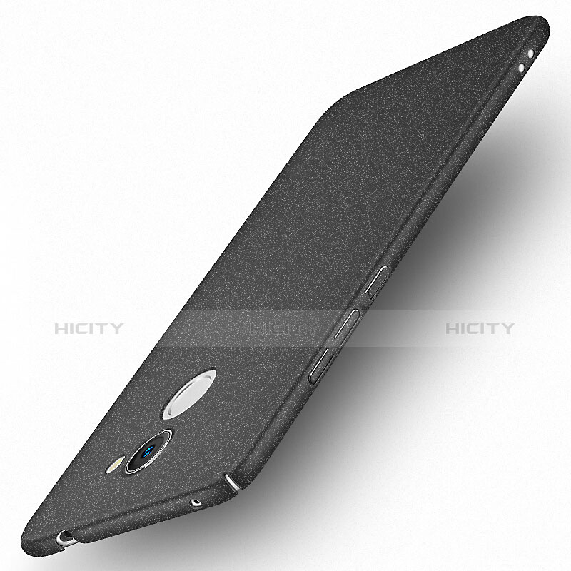 Funda Dura Plastico Rigida Fino Arenisca para Huawei Enjoy 7 Plus Negro