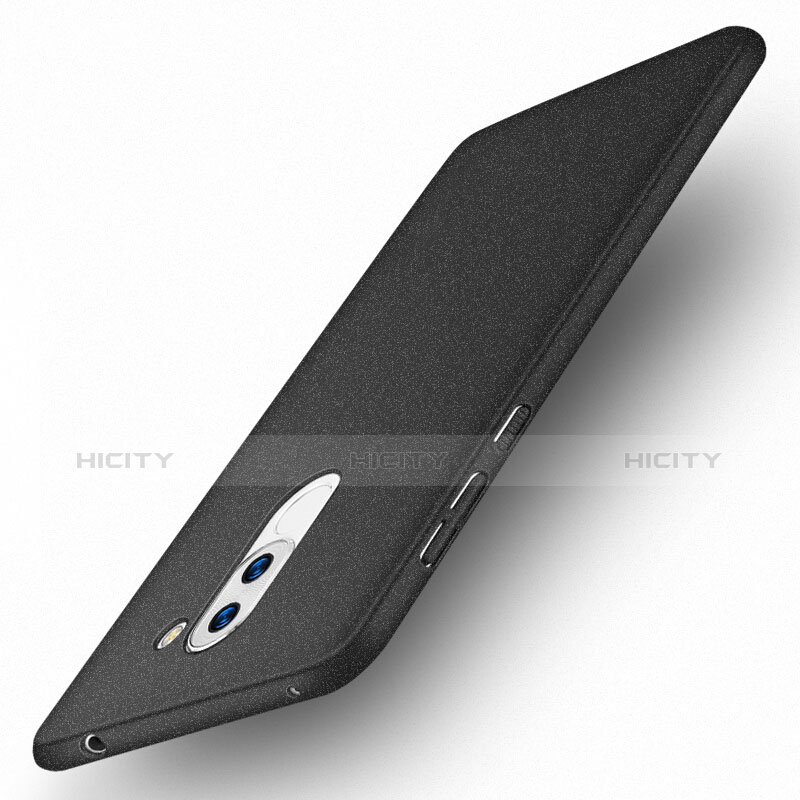 Funda Dura Plastico Rigida Fino Arenisca para Huawei GR5 (2017) Negro