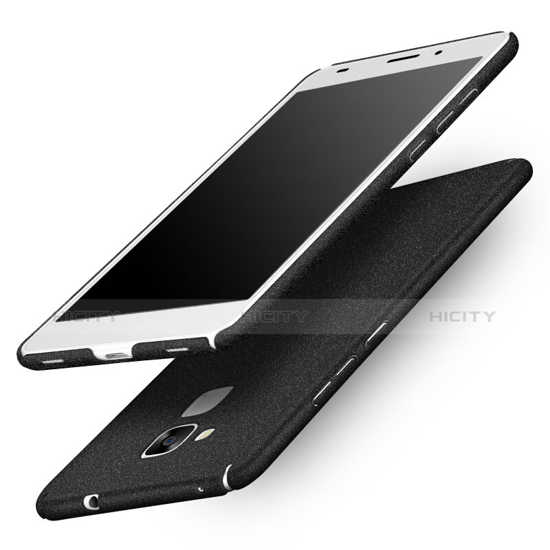 Funda Dura Plastico Rigida Fino Arenisca para Huawei Honor 7 Lite Negro