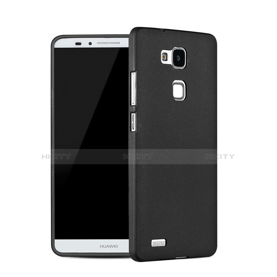 Funda Dura Plastico Rigida Fino Arenisca para Huawei Mate 7 Negro