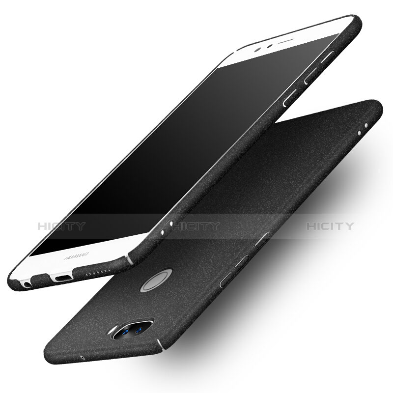 Funda Dura Plastico Rigida Fino Arenisca para Huawei Nova 2 Plus Negro