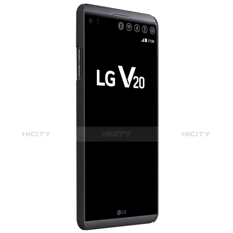 Funda Dura Plastico Rigida Fino Arenisca para LG V20 Negro