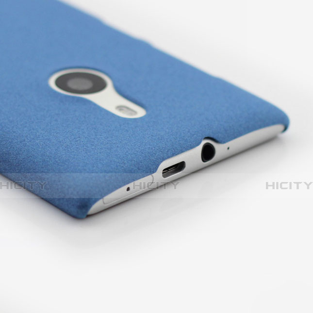 Funda Dura Plastico Rigida Fino Arenisca para Nokia Lumia 925 Azul