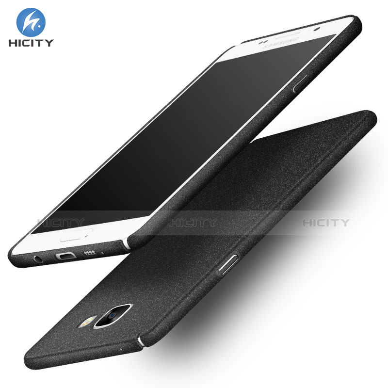 Funda Dura Plastico Rigida Fino Arenisca para Samsung Galaxy A5 (2016) SM-A510F Negro